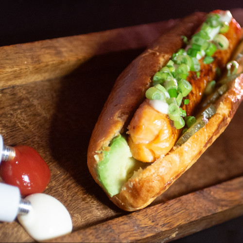 Хот дог със сьомга      